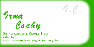 irma csehy business card